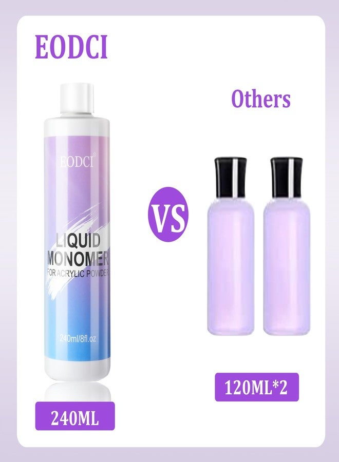 EODCI Monomer Acrylic Nail Liquid: 8 oz Acrylic Liquid Monomer for Acrylic Powder Application, Non-Yellowing Acrylic Nail Monomer Liquid for DIY Home & Nail Salon Use MMA-Free 240ml - Image 4